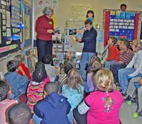 Author Faith Connors shares Midgie’s secret to developing an indomitable spirit with a classroom of Richmond, Virginia